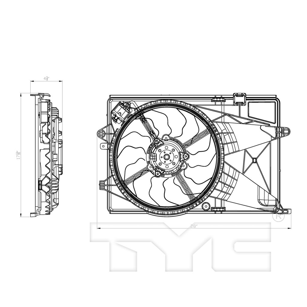 CHEVROLET SONIC RADIATOR & A/C FAN ASSEMBLY 1.4L A/T OEM#95391501 2012-2020 PL#GM3115260