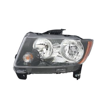 JEEP COMPASS HEAD LAMP ASSEMBLY LEFT (Driver Side) (WO/PROJECTOR)(BLK BEZEL) OEM#68171215AB 2013-2017 PL#CH2502246