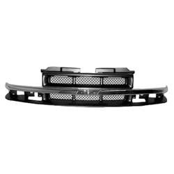GM TRUCKS & VANS S10/SONOMA/PICKUP GRILLE W/CHR MLDG(MESH)(CHEVY) OEM#15048519 1998-2004 PL#GM1200419