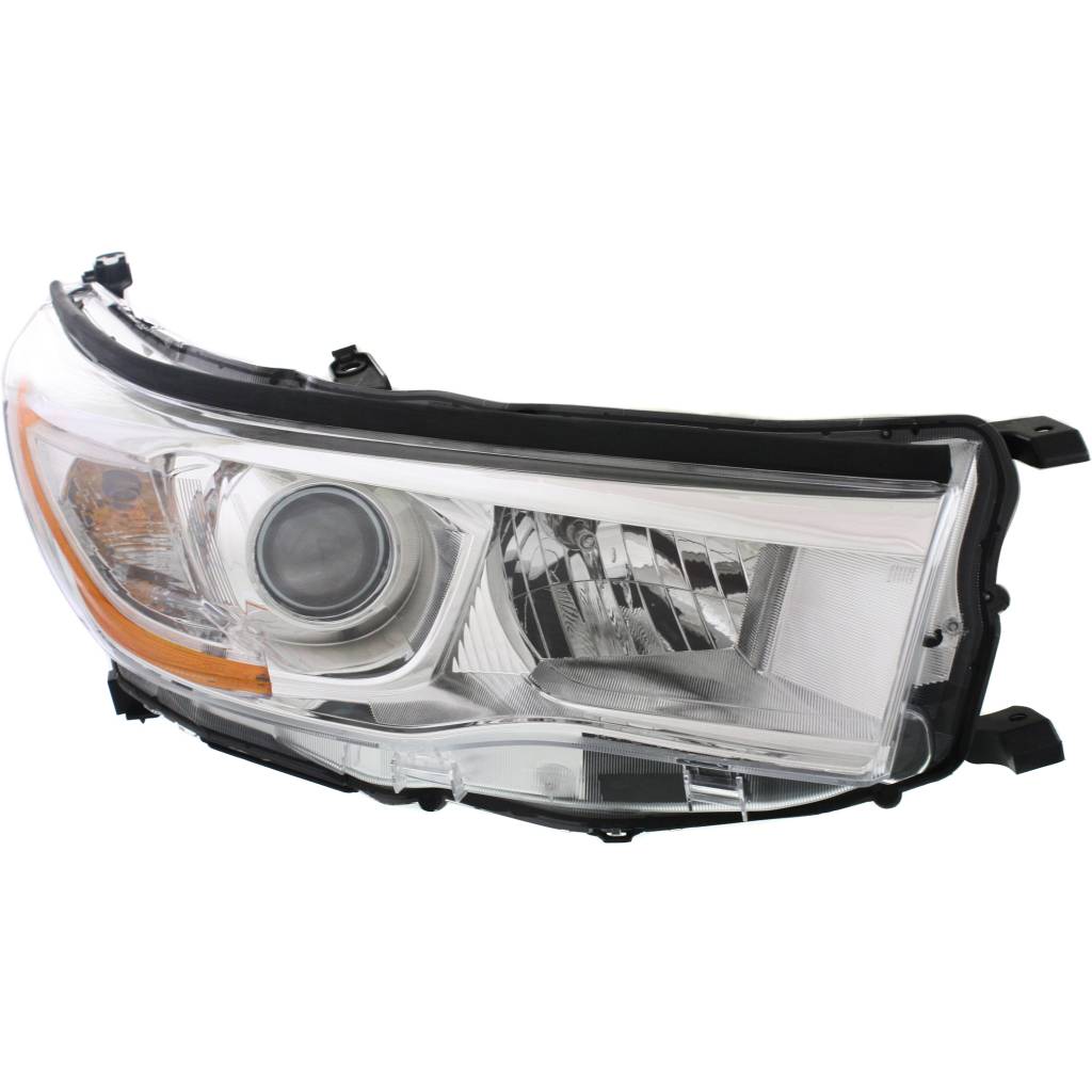 TOYOTA HIGHLANDER HYBRID HEAD LAMP ASSEMBLY RIGHT (Passenger Side) (WO/SMOKED CHR) OEM#811100E180 2014-2016 PL#TO2503221