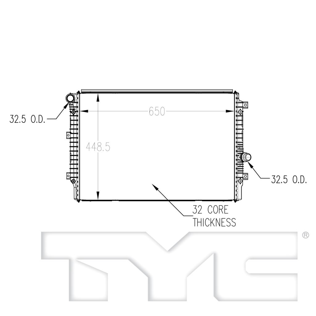 VOLKSWAGEN PASSAT RADIATOR (1.8L TURBO) OEM#5C0121251K 2014-2019 PL#VW3010171