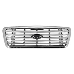 FORD TRUCKS & VANS FORD/PU (F150 EXC HERITAGE) GRILLE CHROME FRAME/ CHROME (12 LINE)(Lariat) OEM#7L3Z8200BA 2007-2008 PL#FO1200502