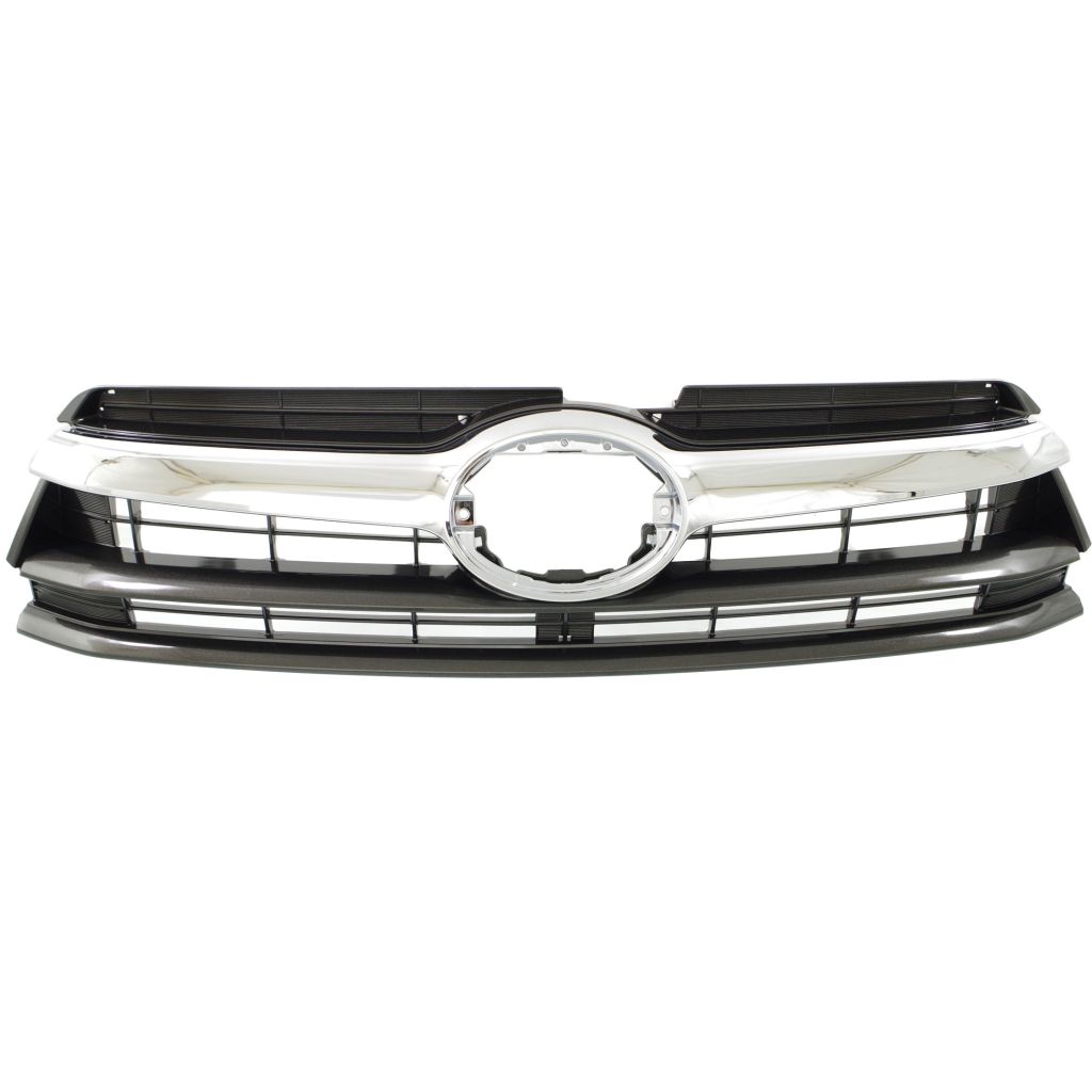 TOYOTA HIGHLANDER HYBRID GRILLE UPPER BLACK W/GRILLE MOLDING CHROME OEM#531010E170 2014-2016 PL#TO1200371