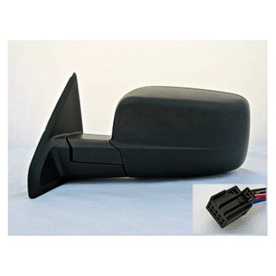 DODGE TRUCKS & VANS DODGE/PU (R2500/3500) DOOR MIRROR LEFT (Driver Side) POWER/HEATED (SINGLE GLASS)(TEXT BLK) OEM#55372067AH (P) 2010-2012 PL#CH1320303