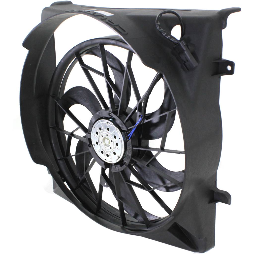 JEEPVEHICLE LIBERTY RADIATOR & A/C FAN ASSY 3.7L (3 PIN)(HVY DUTY)(SINGLE FAN)(GAS) OEM#55037691AA-PFM 2005 PL#CH3115148