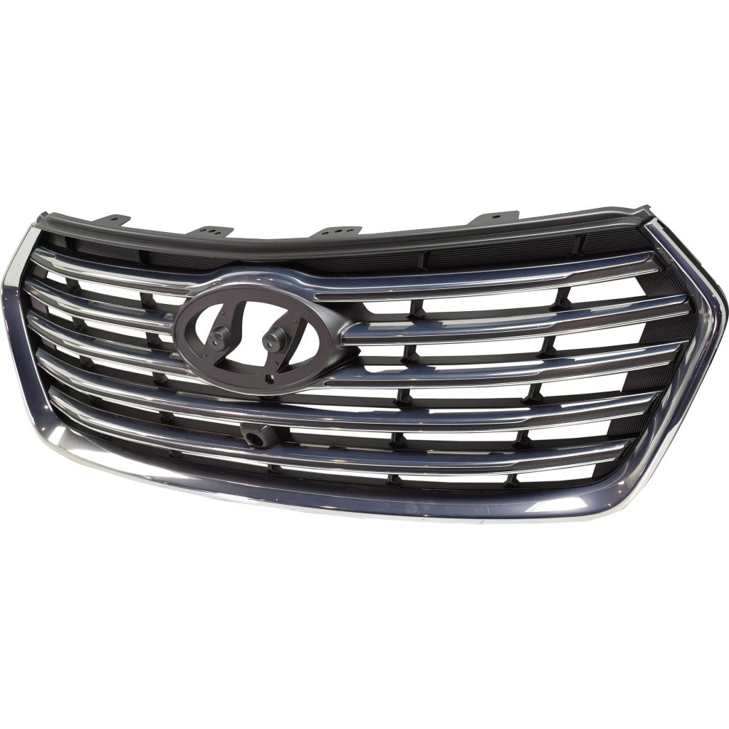 HYUNDAI SANTA FE /SANTA FE XL (3.3L) GRILLE GRAY W/SATIN-CHROME MLDG (W/CAMERA) **CAPA** OEM#86350B8BB0 2017-2019 PL#HY1200205C