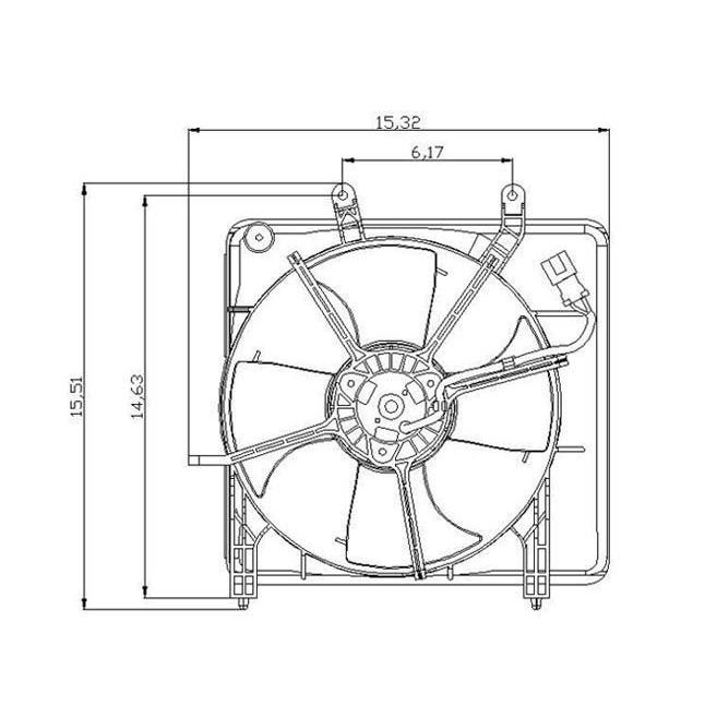 HONDA FIT RADIATOR FAN ASSEMBLY OEM#19015RMEA51-PFM 2007-2008 PL#HO3115133