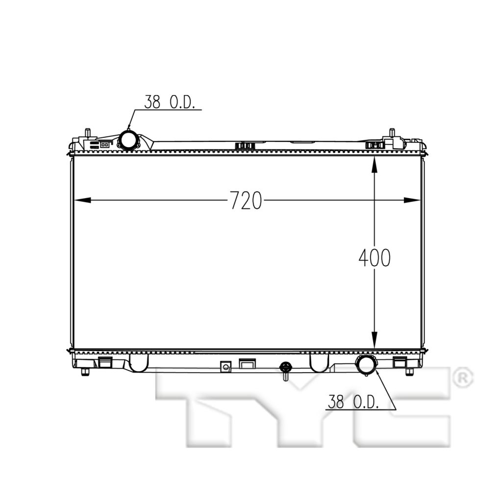 LEXUS IS 250/350/200t/300 (SEDAN) RADIATOR 2.5L/3.5 OEM#1640031870 2014-2017 PL#LX3010151