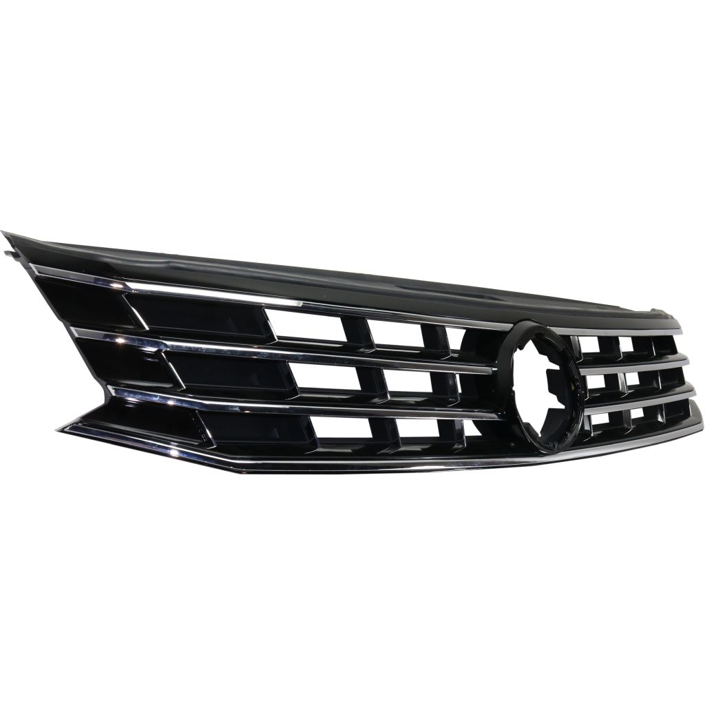 VOLKSWAGEN PASSAT GRILLE ASSEMBLY PTD (W/BLK&CHR MLDG;W/COLLISION HALOGEN LAMP;EXC GT/R-LINE)**CAPA** OEM#561853651HOQE 2016-2019 PL#VW1200169C