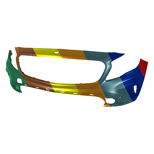 MERCEDES-BENZ GLA-CLASS FRONT BUMPER COVER PRIMED (GLA250 WO/AMG)(W/ SENSOR)(W/WASHER) OEM#15688005409999 2015-2017 PL#MB1000543