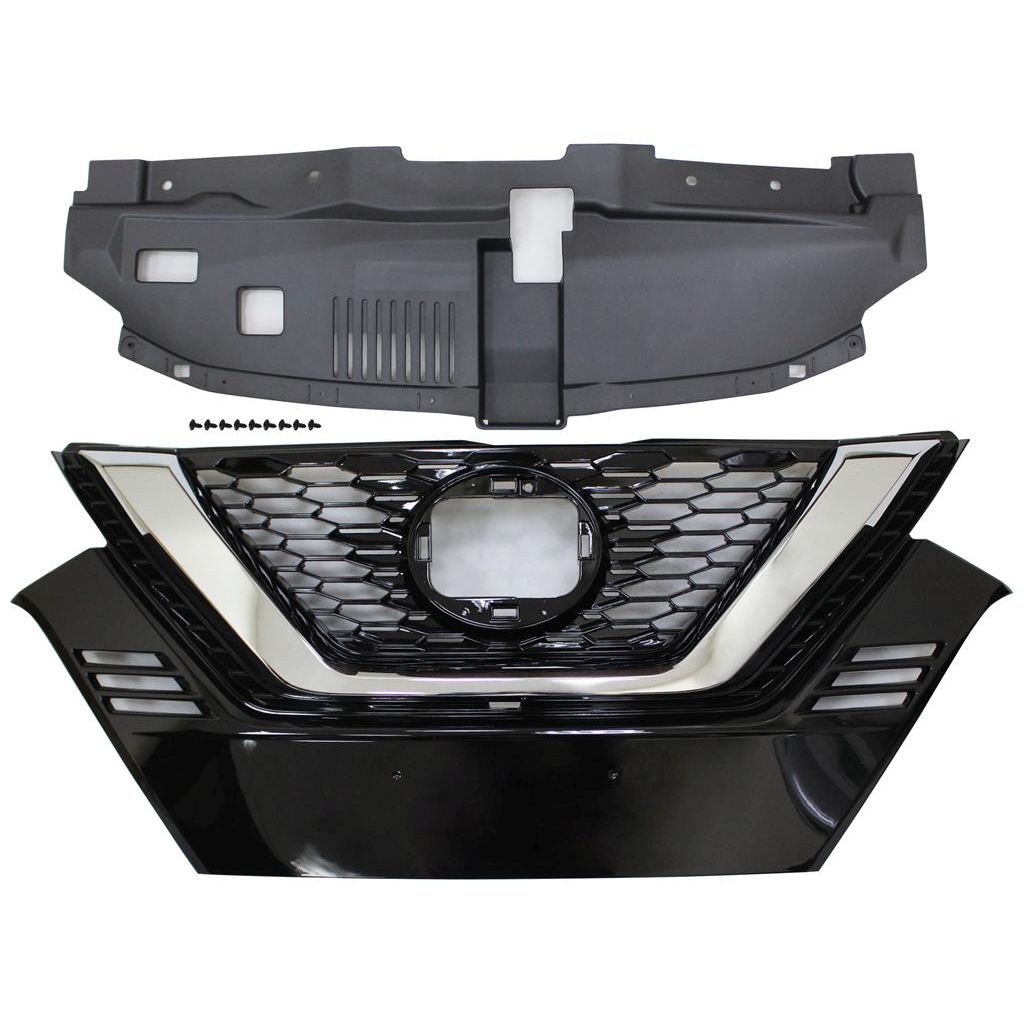 NISSAN ROGUE SPORT (2.0L) GRILLE CHROME/BLACK (W/CAMERA) **CAPA** OEM#623106MR0A 2020-2022 PL#NI1200320C
