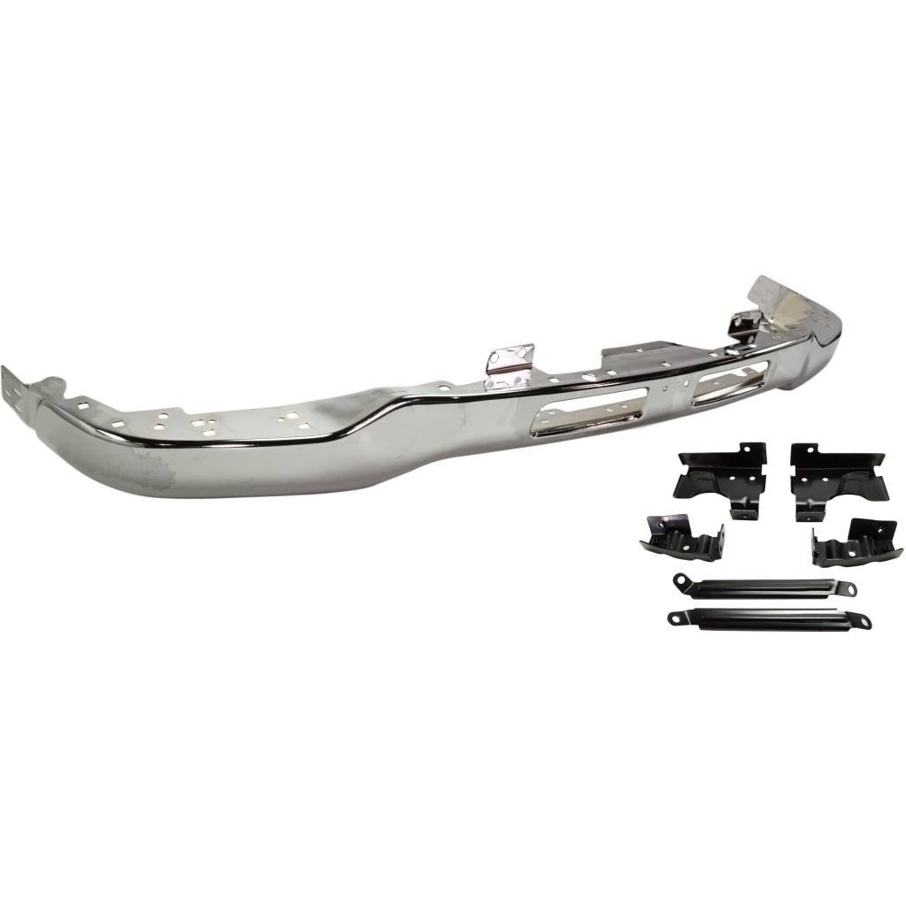 GM TRUCKS & VANS SIERRA/PU (GMC) (07 OLD STYLE) FRONT BUMPER CHROME (W/BKT/6PCS) OEM#15098990-PFM 2003-2007 PL#GM1002463