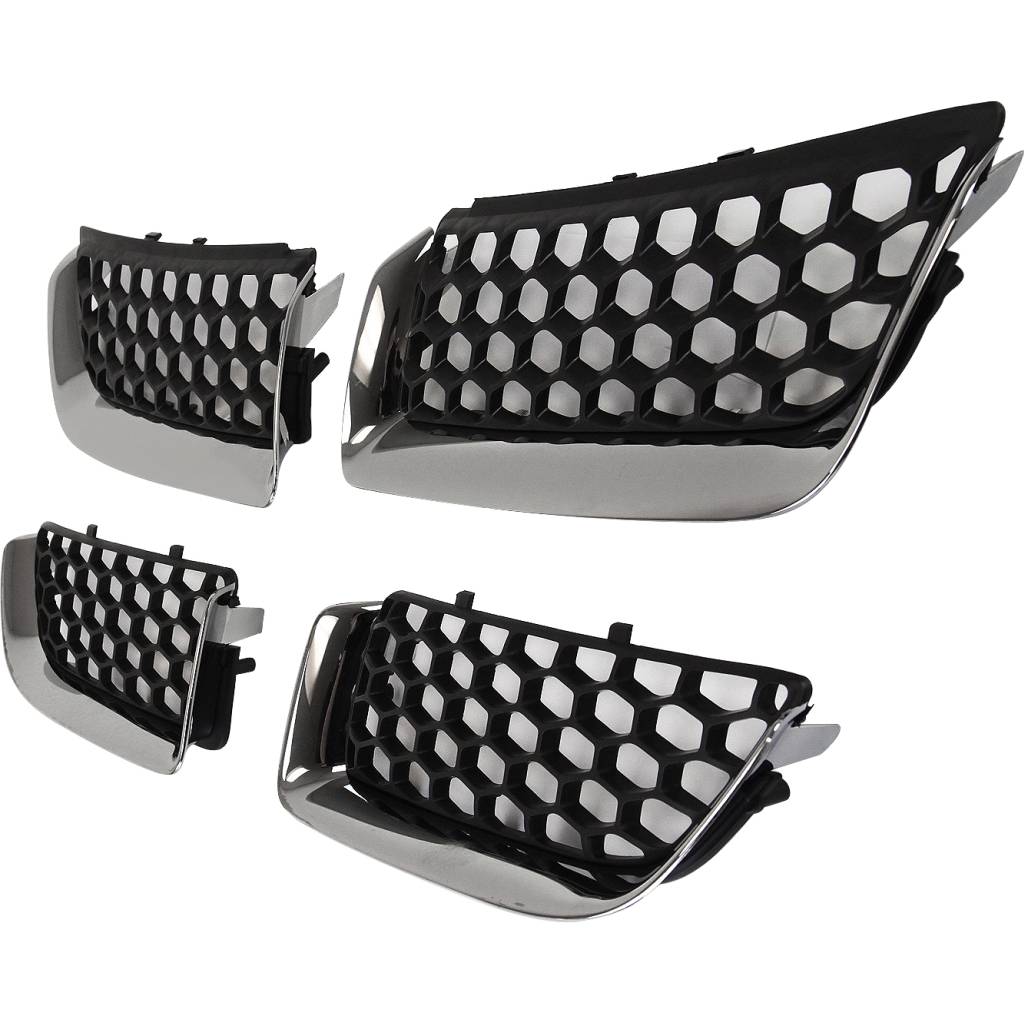 DODGE STRATUS/SEDAN GRILLE BLACK W/CHR MOLDING (4PCS/SET IN A BOX) OEM#4805900AB 2004-2006 PL#CH1200297