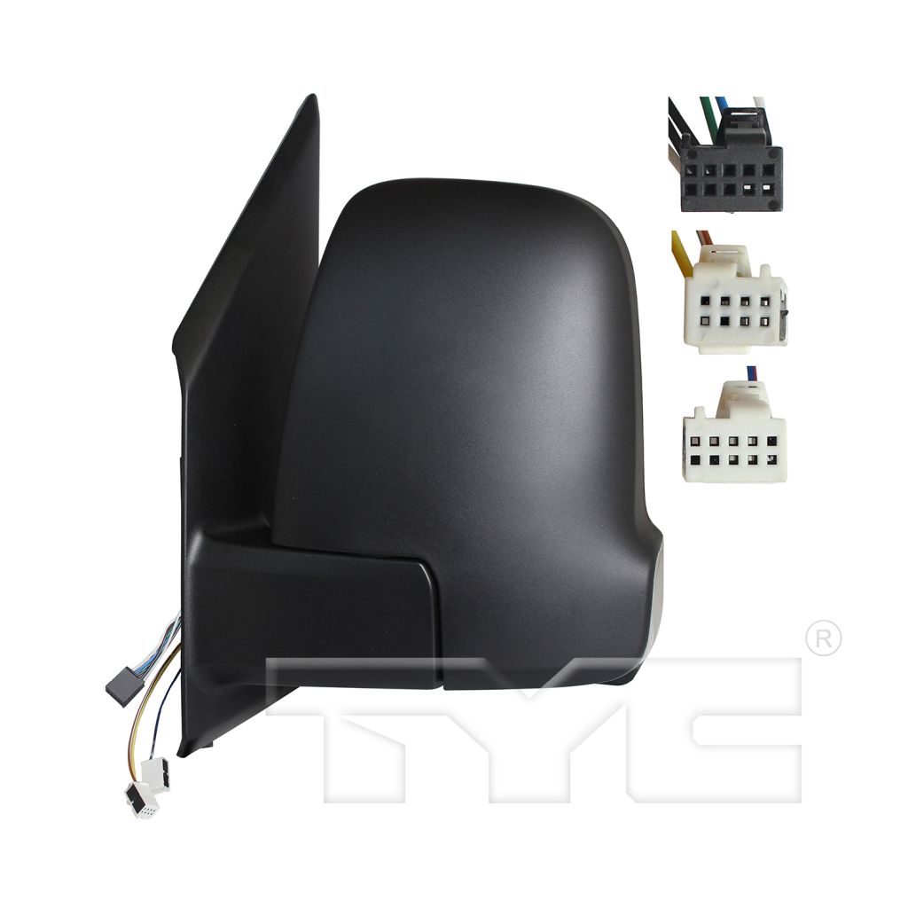 MERCEDES-BENZ SPRINTER DOOR MIRROR LEFT (Driver Side) PWR/HTD/M-FOLD (WO/CAMERA)(TEX CVR) OEM#9108111100-PFM 2019-2025 PL#MB1320120
