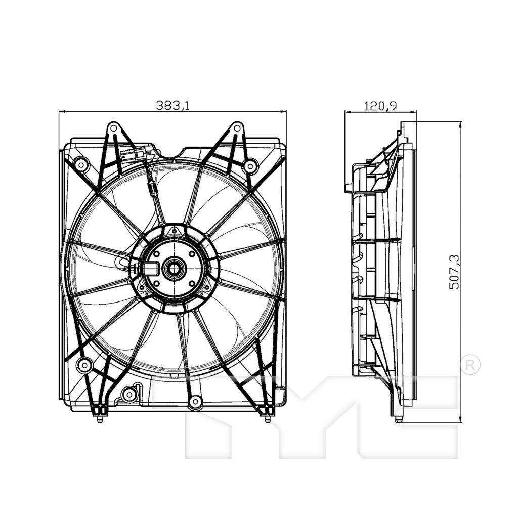 HONDA ODYSSEY RADIATOR FAN ASSEMBLY RIGHT (Passenger Side) OEM#190155MRA01-PFM 2018-2024 PL#HO3115171