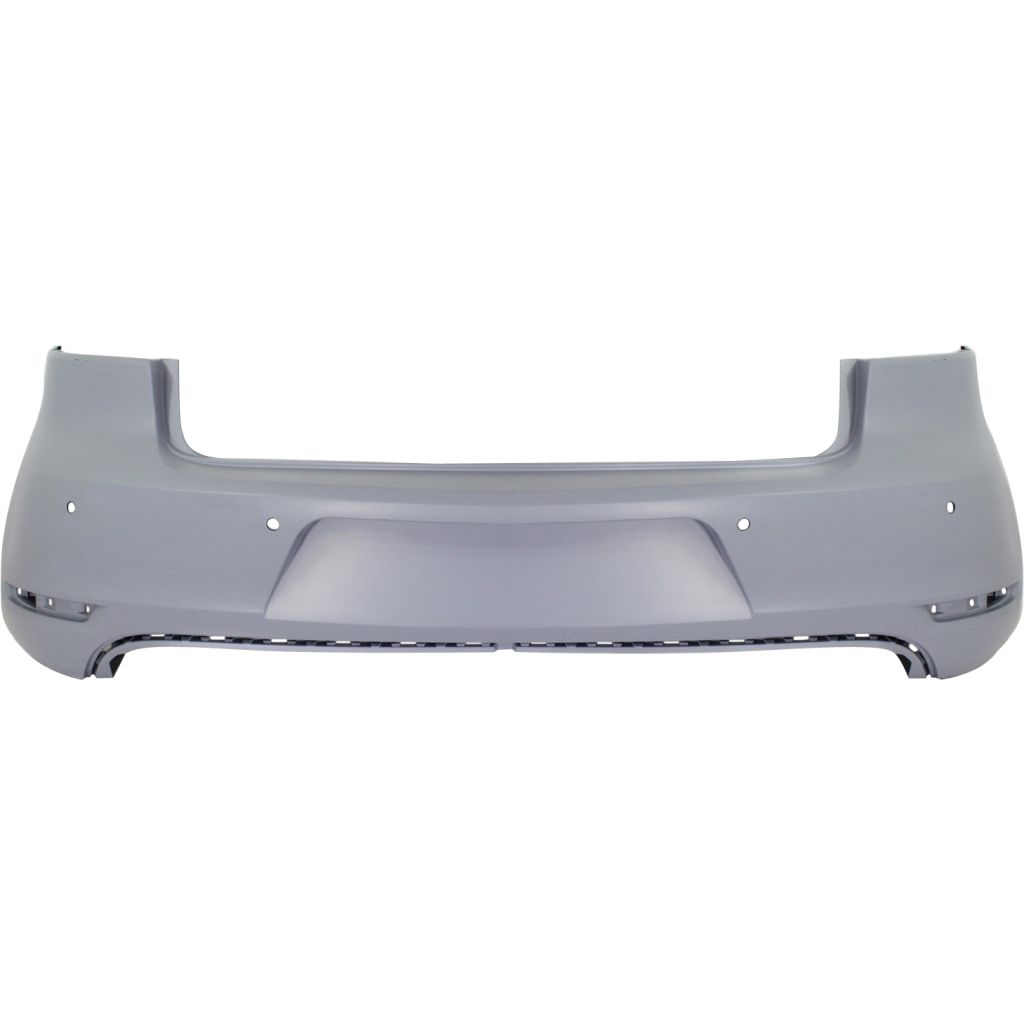 VOLKSWAGEN GOLF (2/4 DR) (LH Exhaust) REAR BUMPER COVER PRIMED (W/SENSOR) OEM#5K6807417HGRU 2010-2014 PL#VW1100184