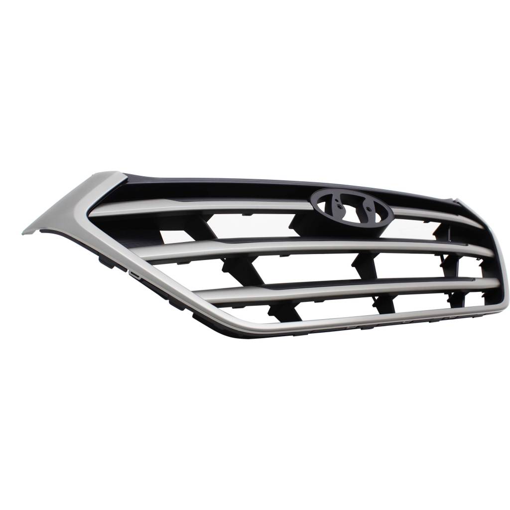 HYUNDAI TUCSON GRILLE SILVER/BLACK BAR W/SILVER FRAME(To 5-16-16) OEM#86350D3000RAM 2016-2017 PL#HY1200189