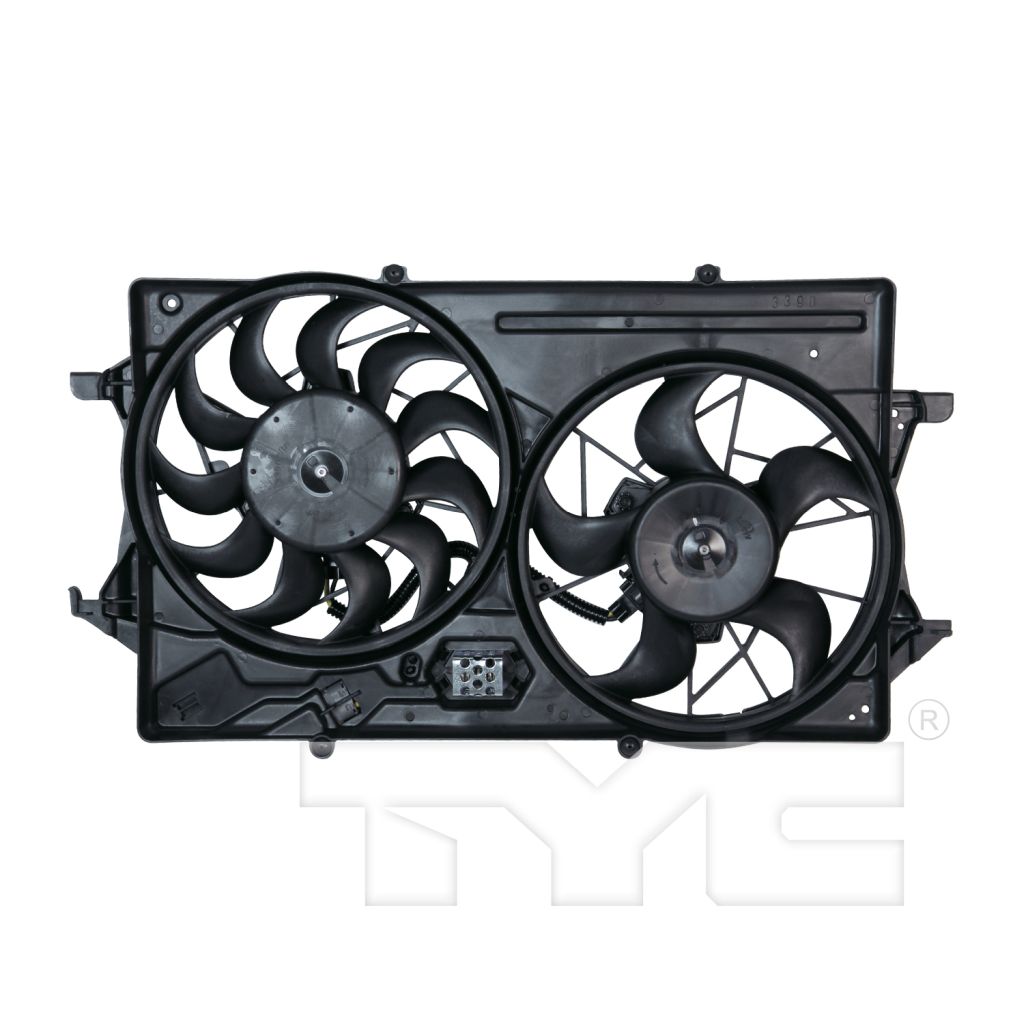 FORD FOCUS RADIATOR & A/C FAN ASSEMBLY (2.0L W/AC)(DUAL FAN) OEM#1S4Z8C607CC 2000-2002 PL#FO3115143