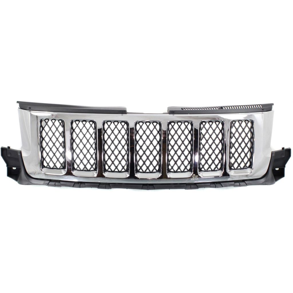 JEEPVEHICLE GRAND CHEROKEE GRILLE CHROME/BLACK (OVERLAND)(MESH INSERT) OEM#57010708AE 2011-2013 PL#CH1200363