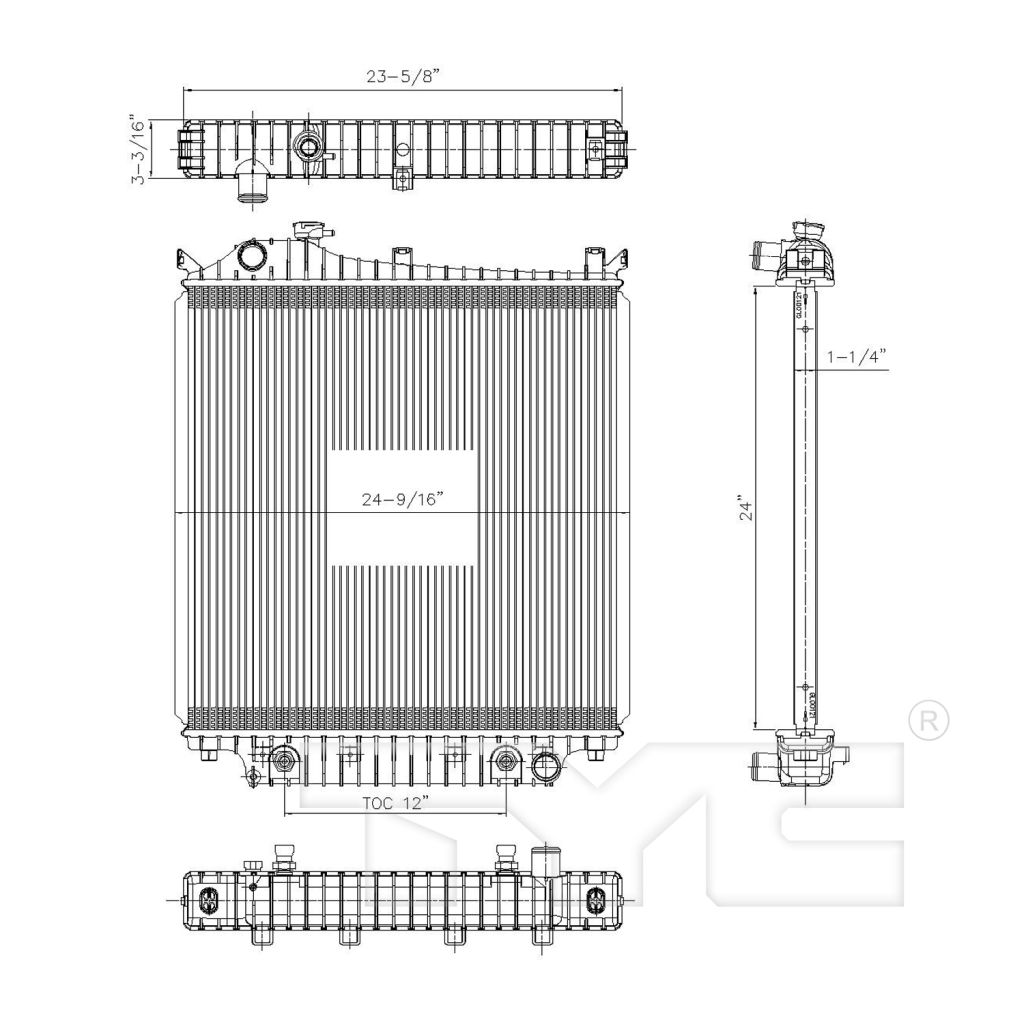 FORD TRUCKS & VANS EXPLORER SPORT TRAC (PICKUP) RADIATOR (4.0L/4.6L)(A/T) OEM#6L2Z8005AD 2007 PL#FO3010273