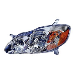 TOYOTA COROLLA/SEDAN HEAD LAMP ASSY LEFT (Driver Side) (W/CHROME BEZEL)(CEL/LE MDL) **CAPA** OEM#8115002200 2003-2004 PL#TO2502139C
