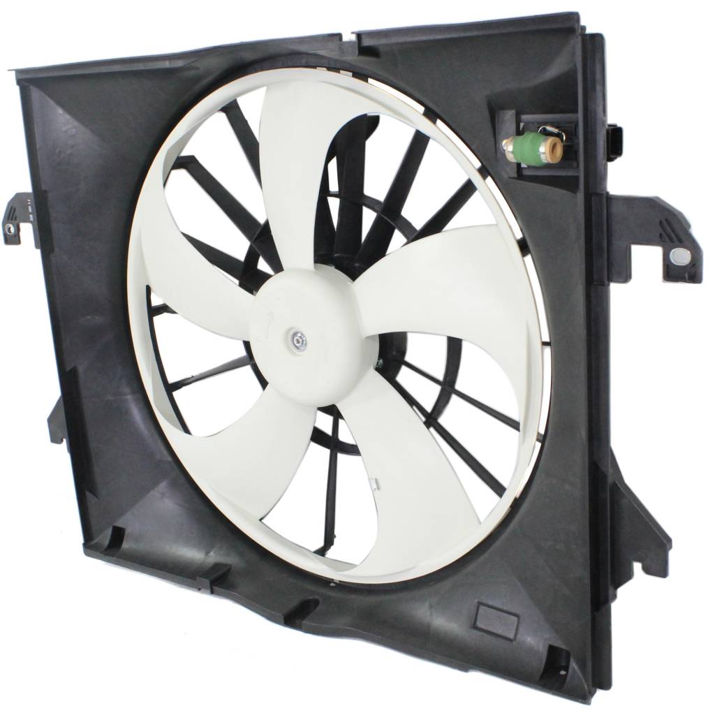 DODGE TRUCKS & VANS DODGE/PU (R1500) RADIATOR & A/C FAN ASSEMBLY (3.7L)(W/RESISTER) OEM#55056851AF 2009-2012 PL#CH3115164