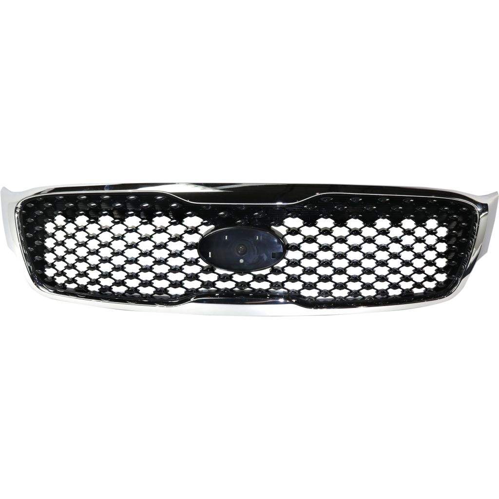 KIA SORENTO GRILLE ASSEMBLY GLOSS BLK/CHR FRAME (W/LED FOG LAMP)(WO/CAMERA) OEM#86380C6010 2016-2018 PL#KI1200182