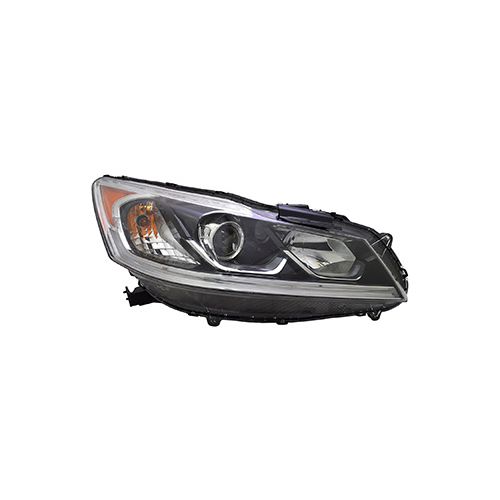 HONDA ACCORD SEDAN HEAD LAMP ASSEMBLY RIGHT (Passenger Side) (HALOGEN)(WO/LED DRL) LX **CAPA** OEM#33100T2AA61 2016-2017 PL#HO2503168C