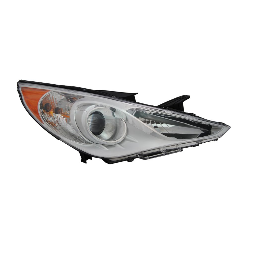 HYUNDAI SONATA HEAD LAMP ASSEMBLY RIGHT (Passenger Side) (HALOGEN) (GLS)(SILVER/CHR BEZEL) OEM#921023Q000 2011-2014 PL#HY2503159
