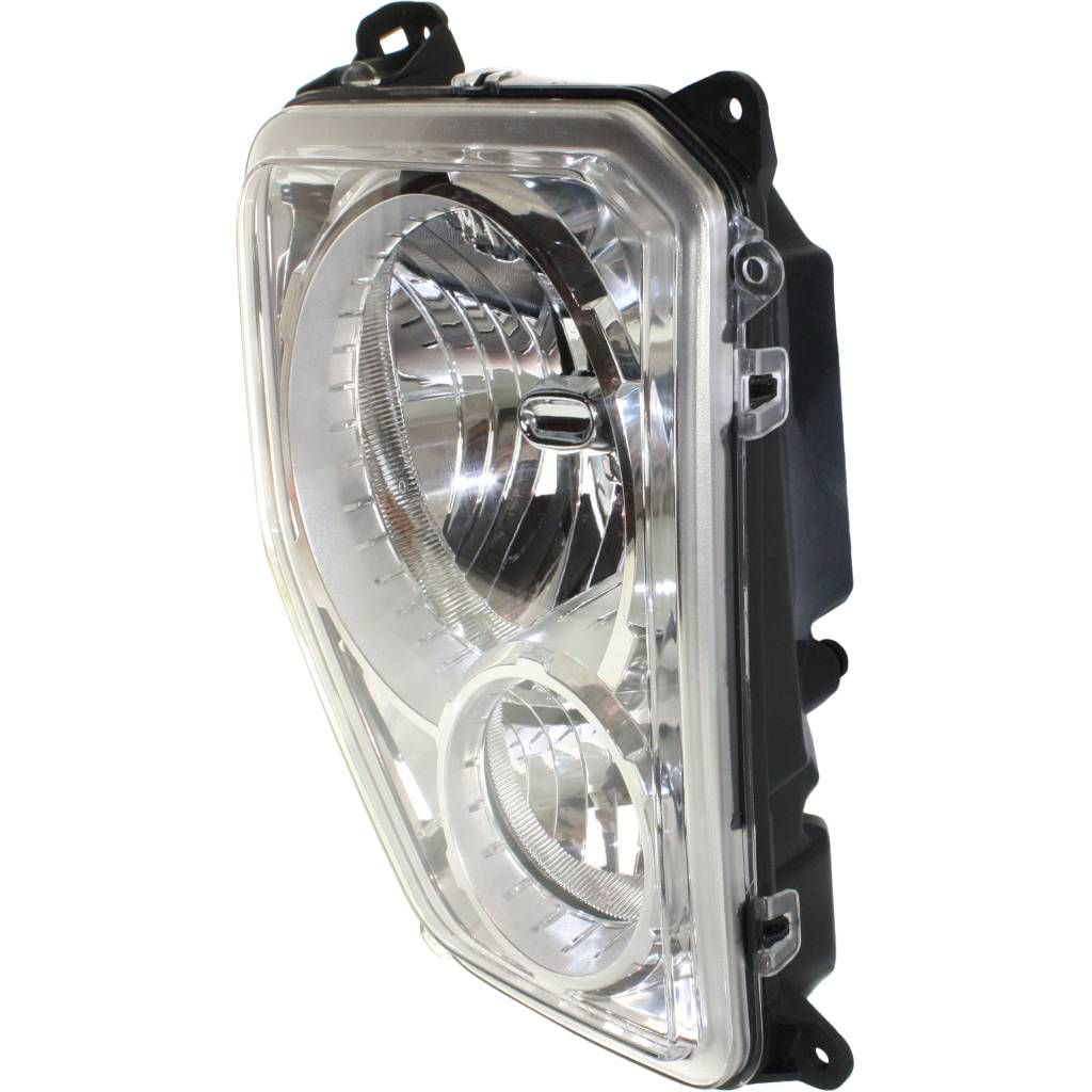 JEEPVEHICLE LIBERTY HEAD LAMP ASSY RIGHT (Passenger Side) (W/ FOG LAMP)(CHROME BEZEL)(OVAL BULB SHIELD) OEM#55157338AE 2008-2009 PL#CH2503196