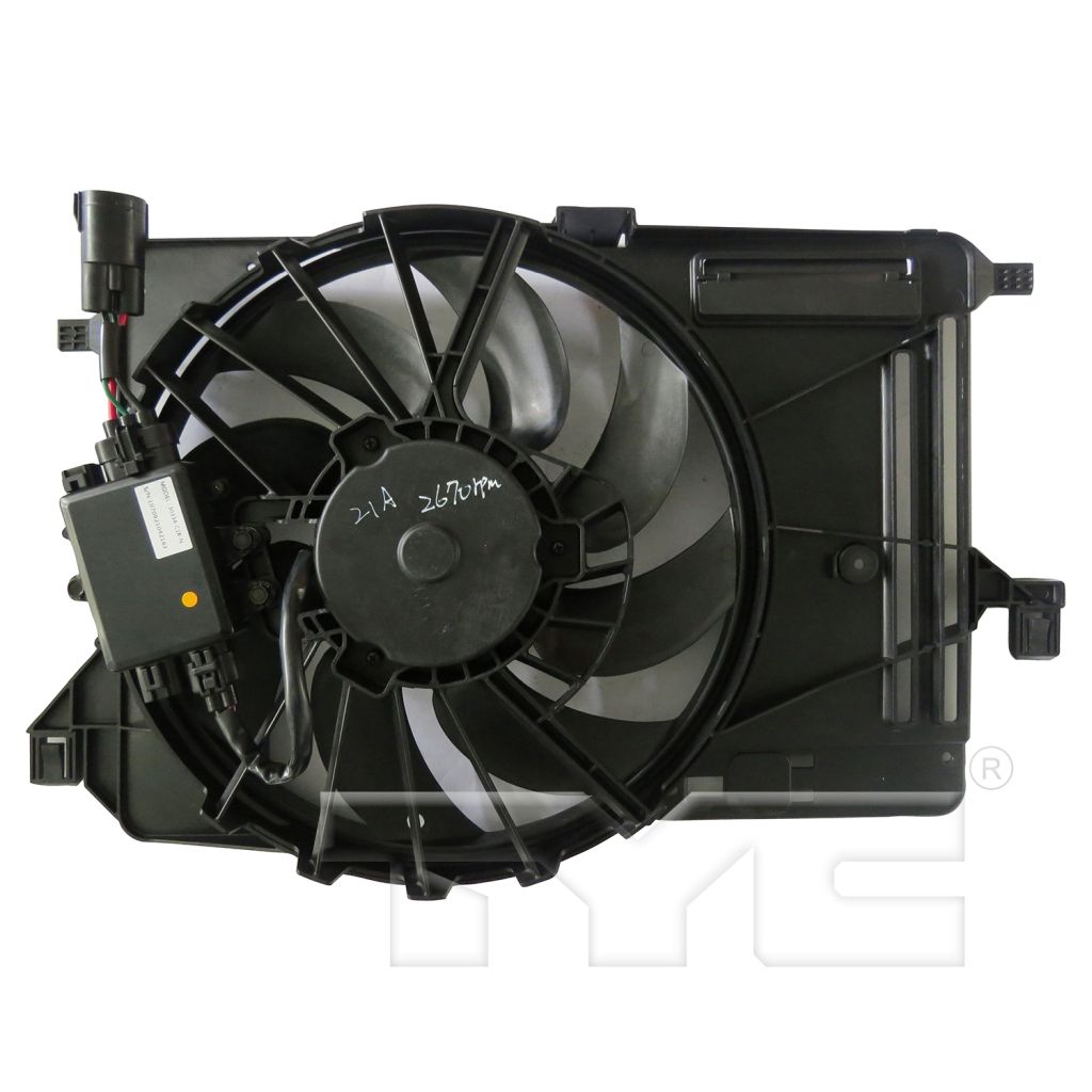 FORD FOCUS SEDAN RADIATOR FAN ASSEMBLY LEFT (Driver Side) (SE 1.0L TURBO)(SINGLE) OEM#CV6Z8C607L 2015-2018 PL#FO3115209