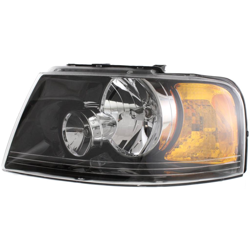 FORD TRUCKS & VANS EXPEDITION HEAD LAMP ASSY LEFT (Driver Side) (BLACK BEZEL)(W/OFF ROAD PKG) OEM#6L1Z13008DA 2003-2006 PL#FO2502198
