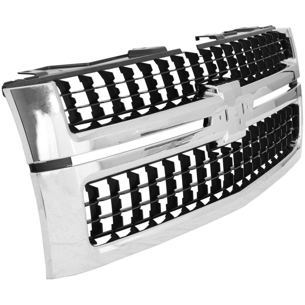 GM TRUCKS & VANS SILVERADO/PU 2500/3500 (CHEVY) GRILLE BLACK W/CHR FRAME OEM#25825521 2007-2010 PL#GM1200608