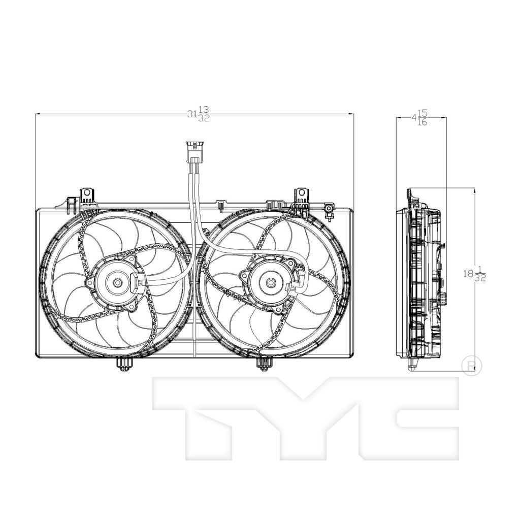 CHEVROLET CAMARO CONV RADIATOR & A/C FAN ASSEMBLY (3.6/6.2L)(DUAL FAN) OEM#92237365-PFM 2011 PL#GM3115229