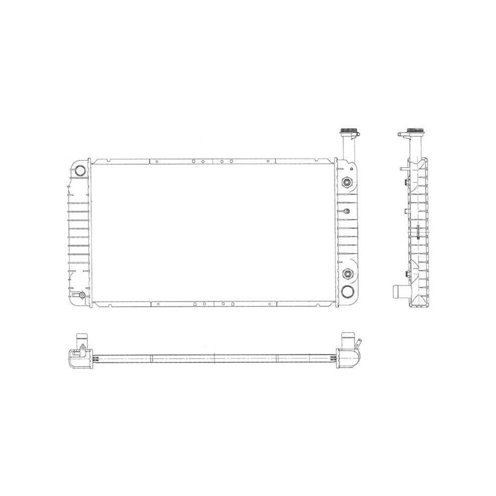 GM TRUCKS & VANS CHEVY/GMC/VAN(Express/Savana) RADIATOR 4.3/V6 W/TOC WO/EOC (LWR HOSE WO/QUICK CONNECT) OEM#89019163 2003-2004 PL#GM3010478