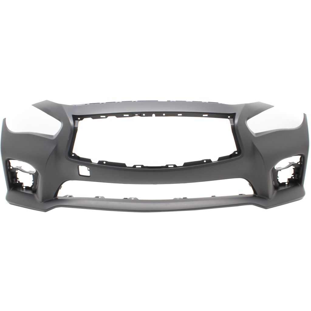 INFINITI Q50 FRONT BUMPER COVER PRIMED (WO/SENSOR)(W/ SPORT)**CAPA** OEM#620224HD0H 2014-2017 PL#IN1000258C