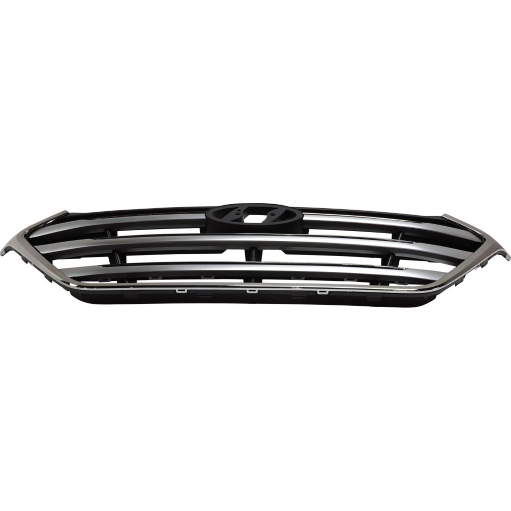 HYUNDAI TUCSON GRILLE PTD-BLACK W/SILVER GRAY & CHROME MLDG (W/PEDESTIAN RECOGNITION)(From 5-16-16) OEM#86350D3100PCR 2017-2018 PL#HY1200209