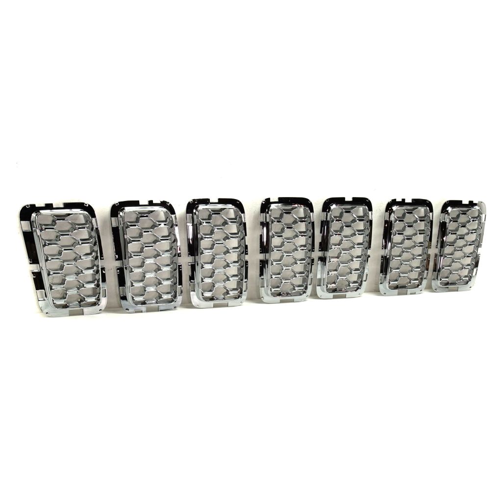 JEEP GRAND CHEROKEE GRILLE INNER MESH CHROME (7pcs) (OVERLAND) OEM#6NZ03SZ0AA 2017-2021 PL#CH1201113