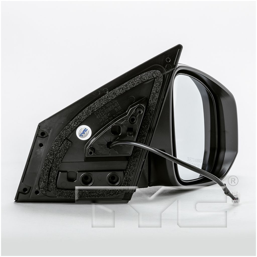 TOYOTA RAV4 DOOR MIRROR RIGHT (Passenger Side) PWR/N-HTD (WO/SIGNAL)(TXT-CVR) OEM#879100R070 2013-2014 PL#TO1321309