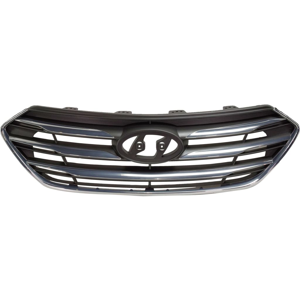 HYUNDAI SANTA FE SPORT (2.0/2.4L) GRILLE GRAY (W/SMOKED CHROME MLDG)(WO/CAMERA) OEM#863514Z500 2017-2018 PL#HY1200201
