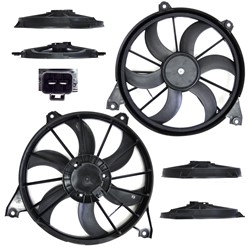 DODGE JOURNEY RADIATOR & A/C FAN ASSY (SINGLE FAN)(2.4L W/2 ZONE TEMP CONTROL) OEM#68102119AA 2009-2020 PL#CH3115173
