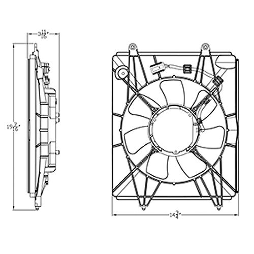 HONDA CRV A/C FAN ASSEMBLY OEM#386155LAA01-PFM 2015-2016 PL#HO3113138