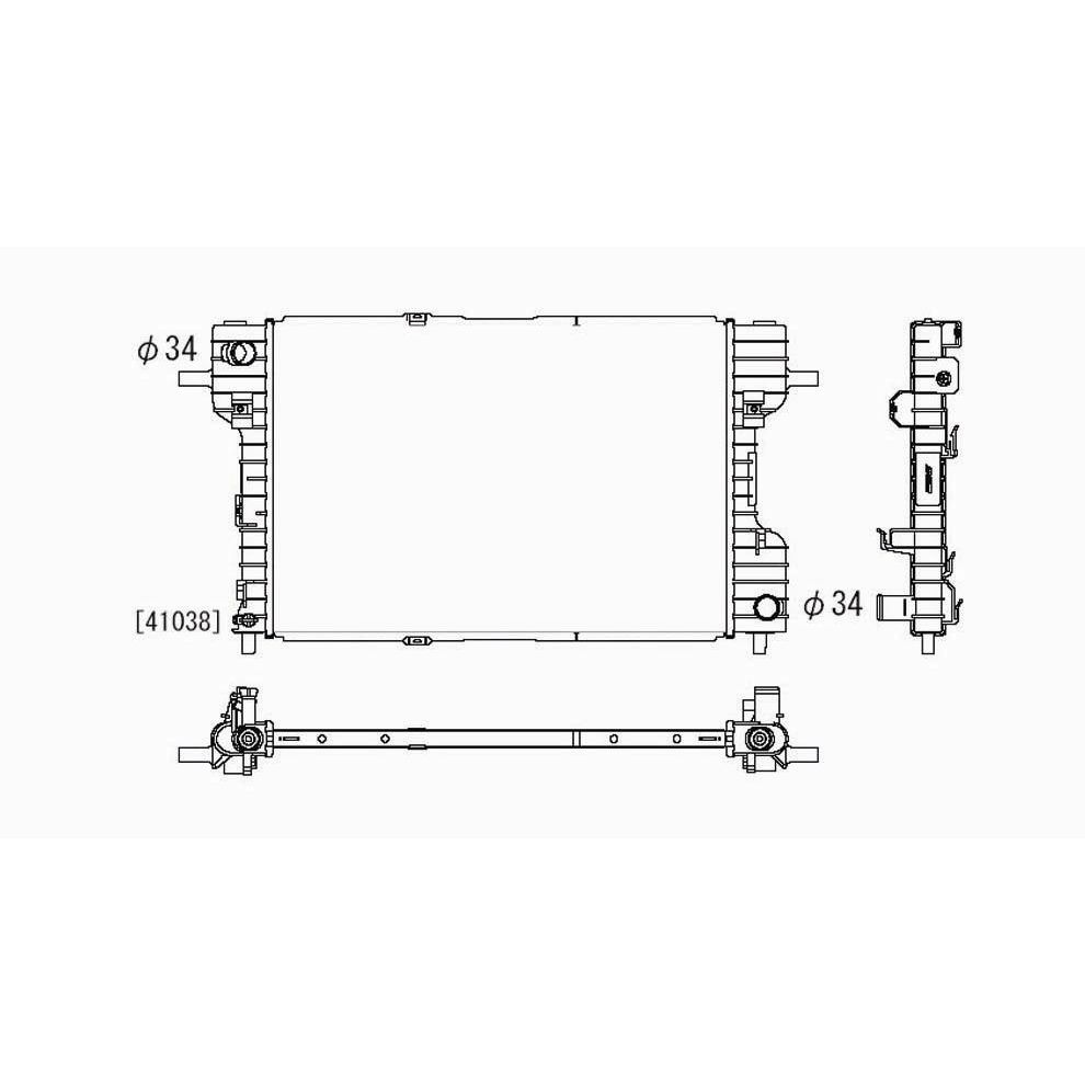 FORD FIVE-HUNDRED RADIATOR 3.0L/V6 A/T OEM#5F9Z8005AD 2005-2007 PL#FO3010259