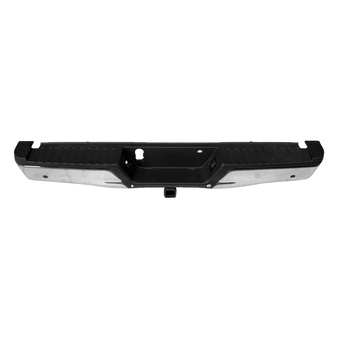 FORD TRUCKS & VANS FORD/PU (F150)(EXC RAPTOR) REAR STEP BMP ASSY CHROME (W/SENSOR)(W/MAX TOW HITCH) OEM#FL3Z17906B-PFM 2015-2020 PL#FO1103191