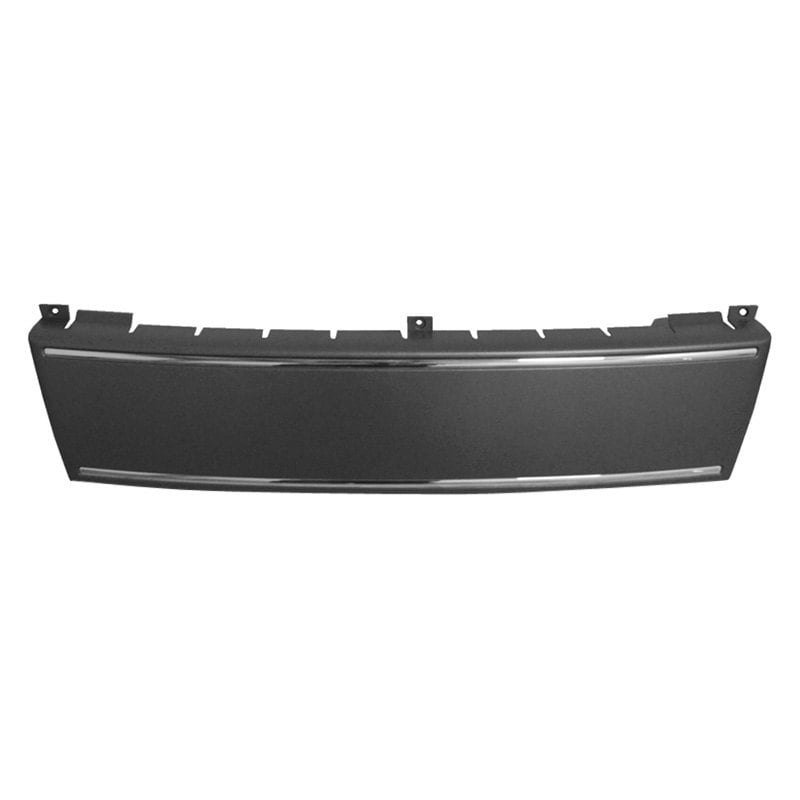 AUDI A4 CABRIO FRONT BUMPER LICENSE PLATE BAR PTD -BLACK W/CHROME MLDG WO/LICENSSE PLATE MOUNT OEM#8E0807287D1QP 2007-2009 PL#AU1223100