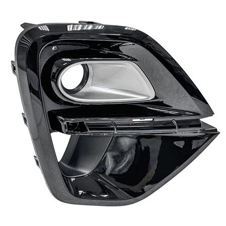 KIA SPORTAGE FOG LAMP COVER RIGHT (Passenger Side) GLOSS-BLACK/SILVER (HALOGEN)(CHROME TRIM)(FWD) OEM#86522D9510 2020-2022 PL#KI1039188