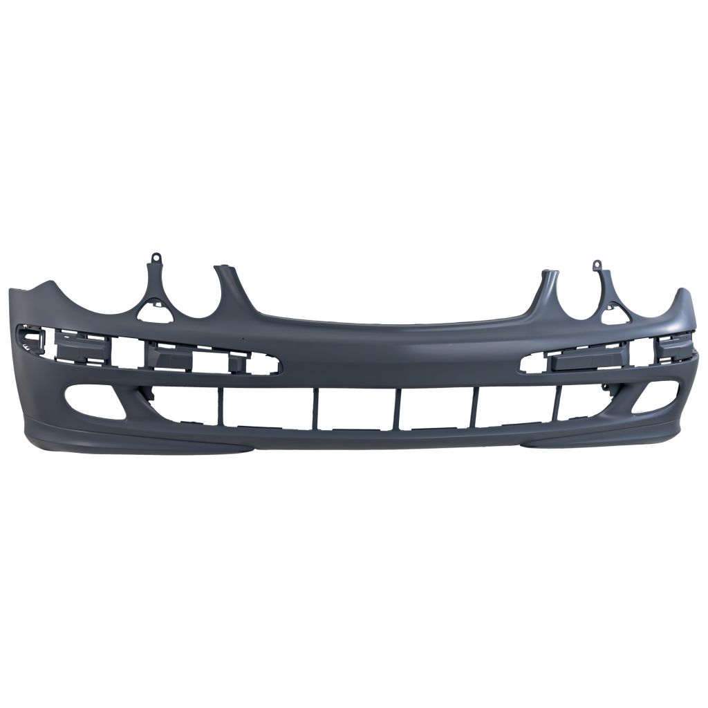 MERCEDES-BENZ E-CLASS (211) (SEDAN /WAGON 04-09) FRONT BUMPER COVER PRIMED (W/ HEAD/LAMP Washer)(W/Sport OR W/Appearance Pkg)(WO/AMG) OEM#2118800240 2003-2006 PL#MB1000227