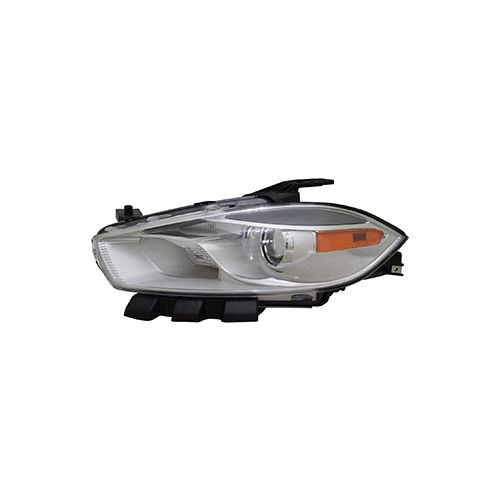 DODGE DART HEAD LAMP ASSY LEFT (Driver Side) (HALOGEN)(CHROME BEZEL) OEM#68292803AA 2016 PL#CH2518151