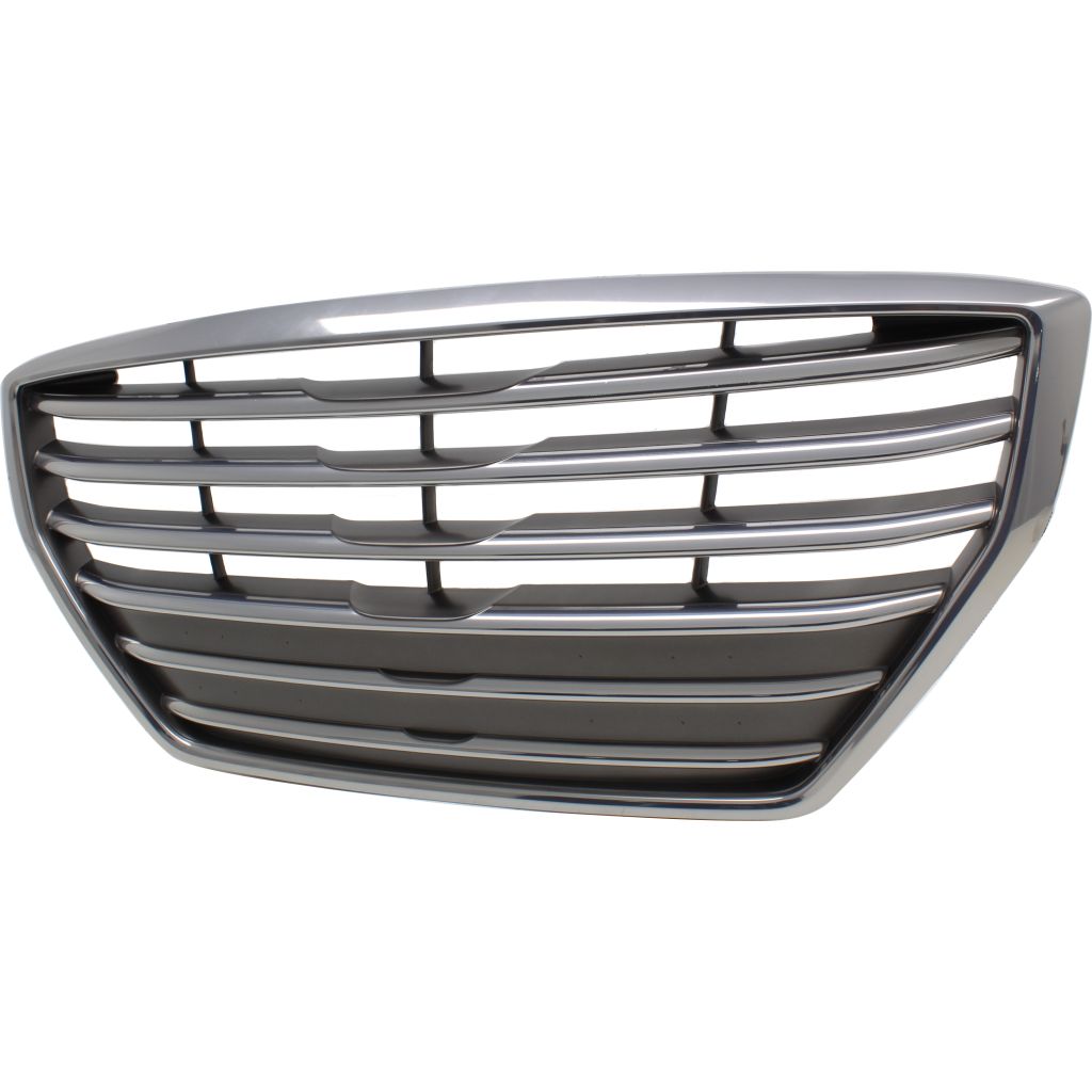 HYUNDAI GENESIS SEDAN GRILLE SILVER/SATIN-CHROME (WO/AUTO CRUISE) **CAPA** OEM#86350B1040 2015-2016 PL#HY1200191C