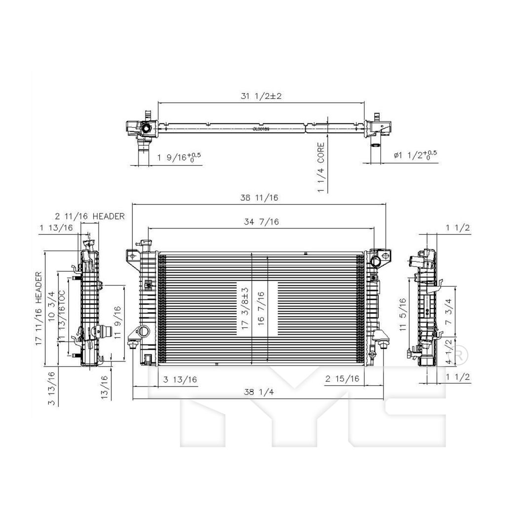 FORD TRUCKS & VANS FORD/PU (F150) SVT RAPTOR RADIATOR 5.4L/V8 (HVY DUTY) OEM#9L3Z8005B 2010 PL#FO3010288